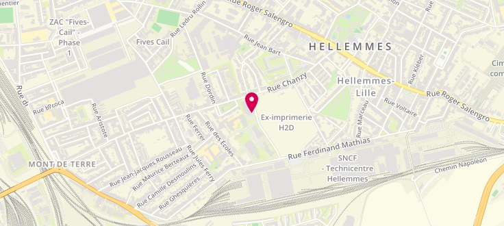 Plan de Unité territoriale de prévention et d'action sociale de Lille - Hellemmes, 22 Rue de l'Innovation, 59260 Hellemmes