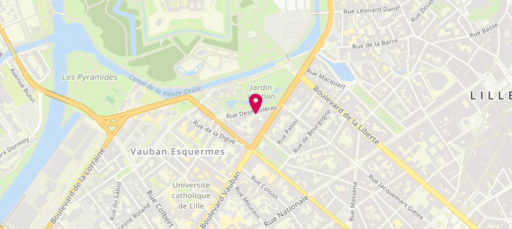 Plan de Unité territoriale de prévention et d'action sociale de Lille - Nord, Maison Nord Solidarités Lille Vauban<br />
11 Rue Desmazière, 59000 Lille