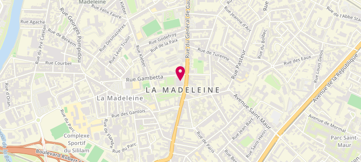 Plan de Centre de PMI de la Madeleine, 189 Rue du Général de Gaulle, 59563 La Madeleine