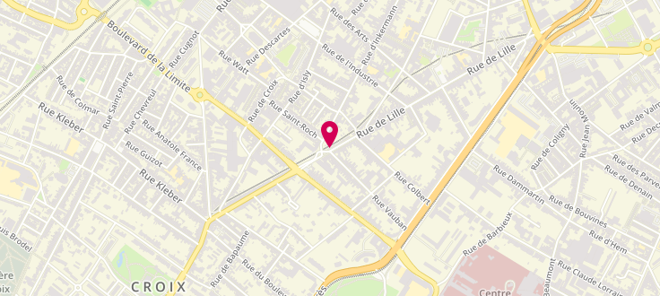 Plan de Centre de PMI de Roubaix - Croix, 194 Rue de Lille, 59100 Roubaix