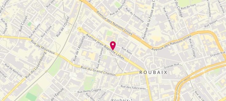 Plan de Centre de PMI de Roubaix - Wasquehalille, 67 Avenue Jean Baptiste Lebas, 59100 Roubaix