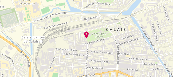 Plan de Maison du Département Solidarité de Calais 2, 95 Rue du 11-Novembre, 62100 Calais