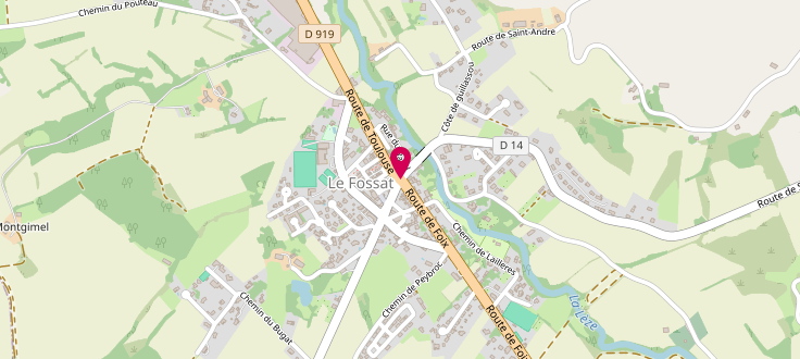 Plan de Centre de PMI de Le Fossat - Circonscription Arize/Lèze, 15 Route de Foix<br />
Centre Local Arize-Leze, 09130 Le Fossat