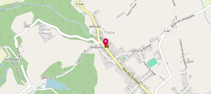 Plan de France services multisites des Luys-en-B&eacute;arn - site Th&egrave;ze, 7 Rue des Pyr&eacute;n&eacute;es, 64450 Th&egrave;ze