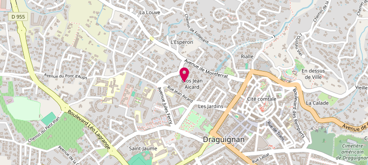 Plan de Centre de protection maternelle et infantile (PMI) - Draguignan, P&ocirc;le M&eacute;dico-Social - B&acirc;timent D<br />
380 Rue Jean-Aicard, 83300 Draguignan