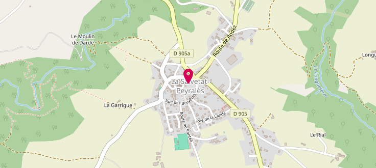Plan de Point d'accueil PMI de La Salvetat-Peyralès, Local de l'ADMR<br />
4 rue du Faubourg, 12440 La Salvetat-Peyralès