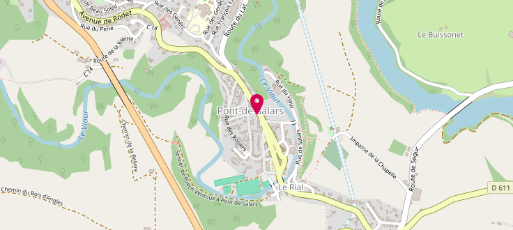 Plan de Point d'accueil PMI de Pont-de-Salars, 34 av de Rodez, 12290 Pont-de-Salars