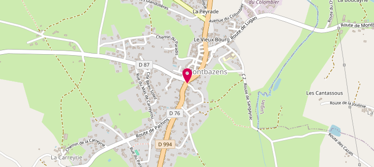 Plan de Centre Social de Montbazens, 16 chemin du Trounevic, 12220 Montbazens
