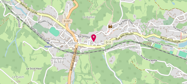 Plan de Point d'accueil PMI d'Aubin, Rue Murat, 12110 Aubin