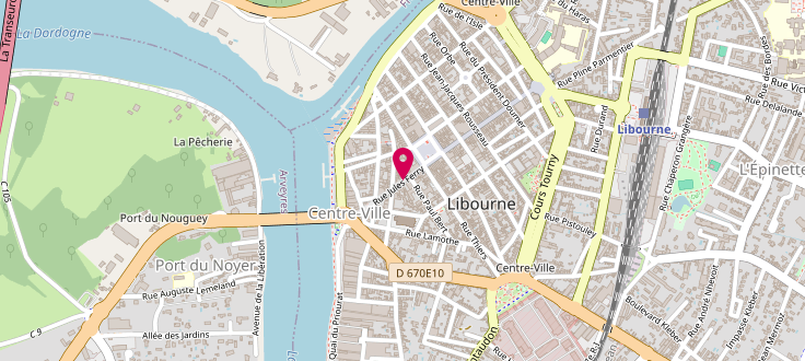 Plan de Bus France services de la Cali, 42 Rue Jules Ferry, 33500 Libourne