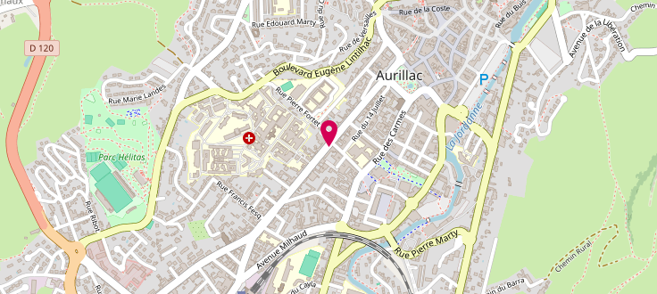 Plan de Bus France services de l&rsquo;UDAF, 45 Avenue de la R&eacute;publique, 15000 Aurillac