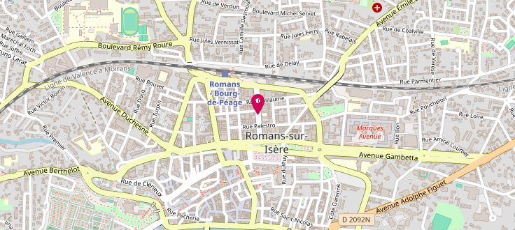 Plan de France services multisites Valence Romans Agglo &ndash; site m&eacute;diath&egrave;que Simone de Beauvoir Espace Eph&eacute;m&egrave;re - Romans-sur-Is&egrave;re, 20, Rue de la R&eacute;publique, 26100 Romans-sur-Is&egrave;re