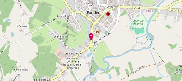 Plan de Centre médico-social d'Excideuil, 24 avenue André Audy, 24160 Excideuil