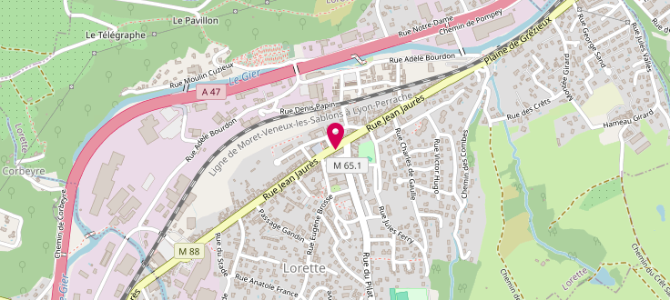 Plan de Centre de Protection Maternelle et Infantile de Lorette, 51 RUE JEAN JAURES, 42420 Lorette