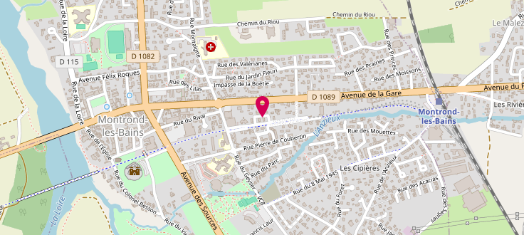 Plan de Point d'Accueil PMI - Espace Social de Montrond-les-Bains, Rue Pierre Frénéat, 42210 Montrond-les-Bains