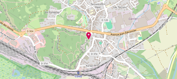 Plan de Service départemental de proximité de Culoz, Immeuble "Le Jugean"<br />
Rue de la Mairie, 01350 Culoz