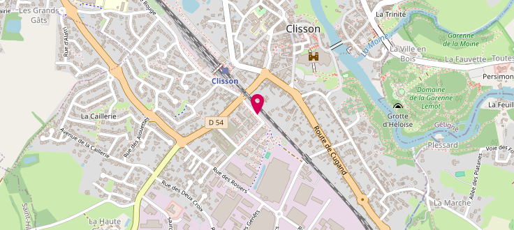 Plan de Centre médico-social de Clisson, Espace Départemental des Solidarités<br />
1 rue François II, 44190 Clisson