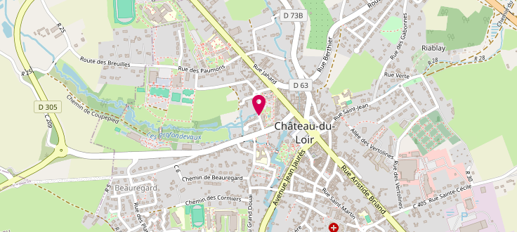 Plan de Centre Social de Montval-sur-Loir, 4 Rue de la Bascule, 72500 Château-du-Loir
