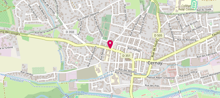 Plan de Centre Médico-Social de Cernay, 1 Faubourg des Vosges, 68700 Cernay