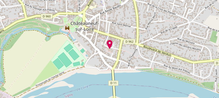 Plan de Centre de protection maternelle et infantile (PMI) - Châteauneuf-sur-Loire, Centre Médico-Social<br />
30 Rue du 8 Mai 1945, 45110 Châteauneuf-sur-Loire