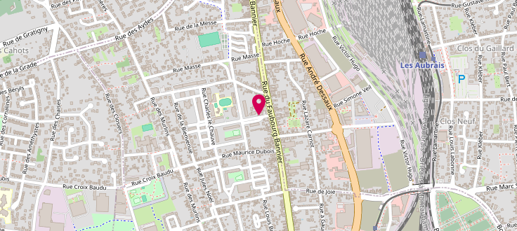 Plan de Centre de protection maternelle et infantile (PMI) - Orl&eacute;ans - Les Blossi&egrave;res, Les Blossi&egrave;res<br />
4 Rue Antoine Becquerel, 45000 Orl&eacute;ans