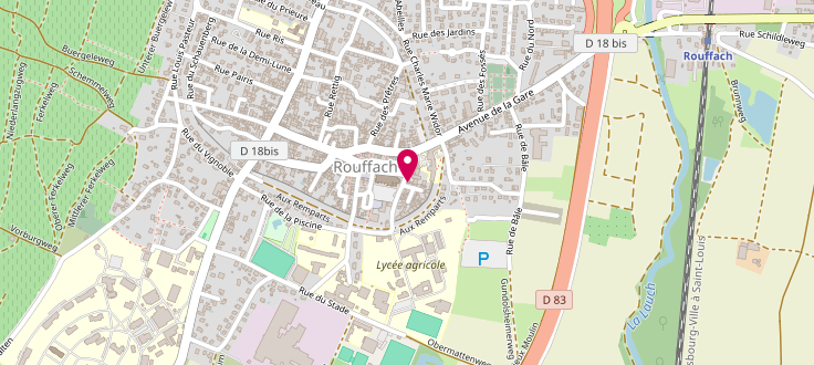 Plan de Centre Médico-Social de Rouffach, 12b Place de la République, 68250 Rouffach