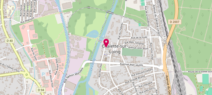 Plan de Centre de protection maternelle et infantile (PMI) - Châlette-sur-Loing - Espace Marlin, Centre Médico-Social<br />
3 Rue Marceau, 45120 Châlette-sur-Loing
