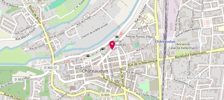 Plan de France services de la sous-pr&eacute;fecture de Ch&acirc;teaudun, 25 Rue Jean Moulin, 28200 Ch&acirc;teaudun