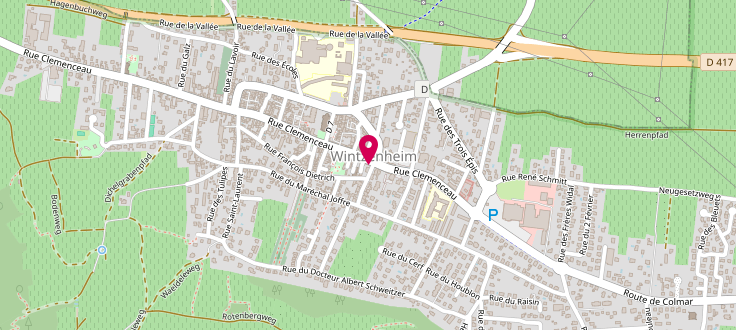 Plan de Centre Médico-Social de Wintzenheim, 19 Rue Clémenceau, 68920 Wintzenheim