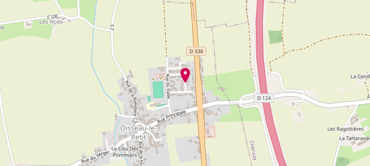 Plan de Centre Social d'Oisseau-le-Petit, Les Champs Roux, 72610 Oisseau-le-Petit