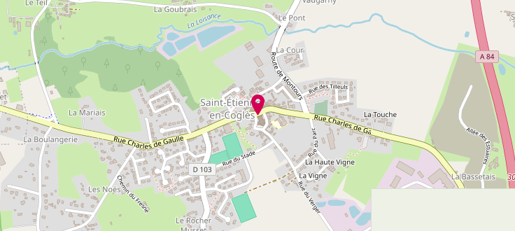 Plan de Centre de protection maternelle et infantile (PMI) - Maen-Roch, Centre Départemental d'Action Sociale des Marches de Bretagne<br />
1 Rue Albert-Camus, 35460 Maen-Roch