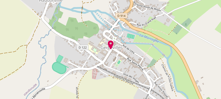 Plan de Point d’accueil PMI de Gerbéviller, 12 Rue Maurice Barrès, 54830 Gerbéviller