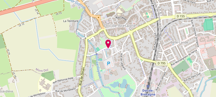 Plan de Centre Départemental d'Action Sociale de Dol-de-Bretagne, 1 rue des Tendières, 35120 Dol-de-Bretagne