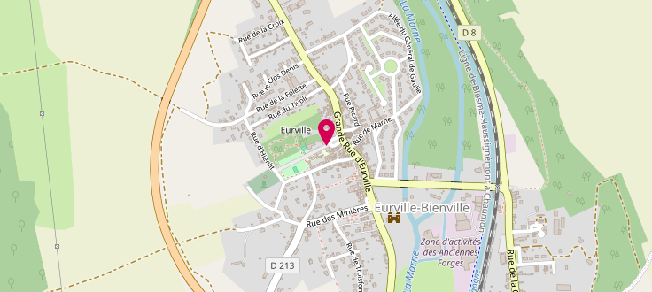 Plan de Permanence PMI d'Eurville, Salle polyvalente<br />
Rue Notre Dame, 52410 Eurville-Bienville