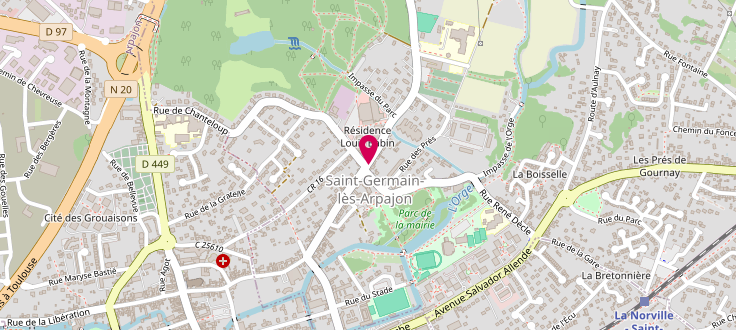 Plan de Centre de PMI de Saint-Germain-lès-Arpajon, Bâtiment 7<br />
1 Avenue Salvador Allende, 91180 Saint-Germain-lès-Arpajon