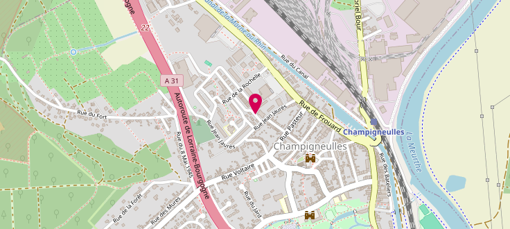 Plan de Centre PMI de Champigneulles, Rue Lucien Hinzelin<br />
Bâtiment Arlequin, 54250 Champigneulles