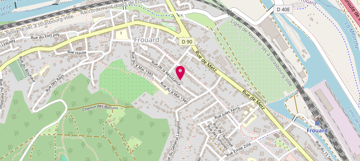 Plan de Point d’accueil PMI de Frouard, 21 Rue de la Résistance, 54390 Frouard