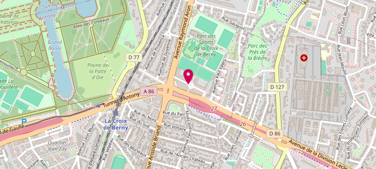 Plan de Centre de protection maternelle et infantile (PMI) - Antony - Rue d'Olomouc, 3 Rue d'Olomouc, 92160 Antony