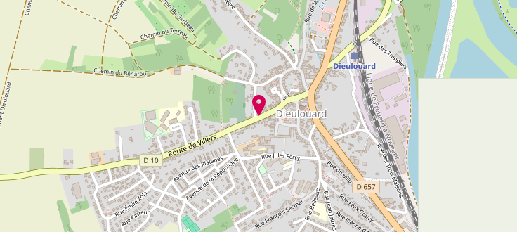 Plan de Centre PMI de Dieulouard, 14 Rue de la Chavée, 54380 Dieulouard