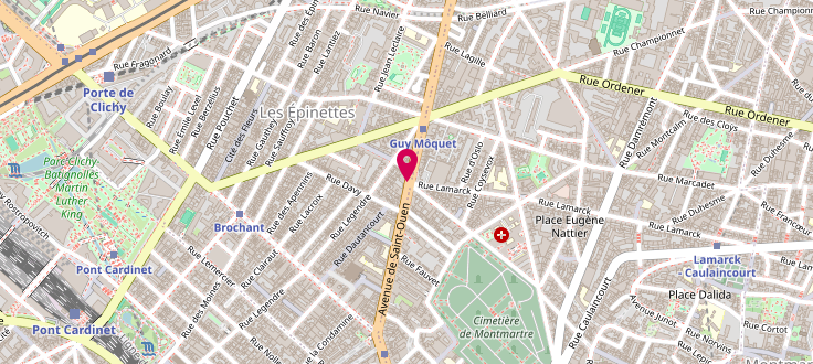 Plan de France services la Poste de Paris 17ème - Guy Môquet, 57 Av. De Saint-Ouen, 75017 Paris