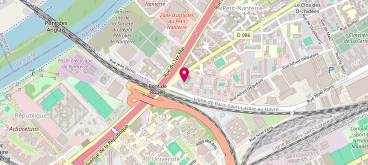 Plan de Centre de protection maternelle et infantile (PMI) - Nanterre - Rue des Pâquerettes, 20 Rue des Pâquerettes, 92000 Nanterre