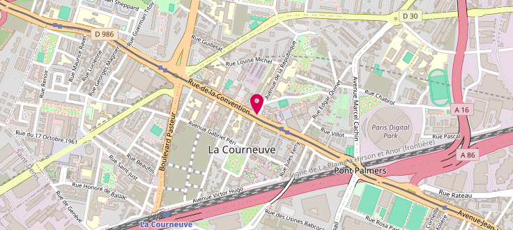 Plan de Bus France services la Courneuve, Avenue de la République, 93120 La Courneuve
