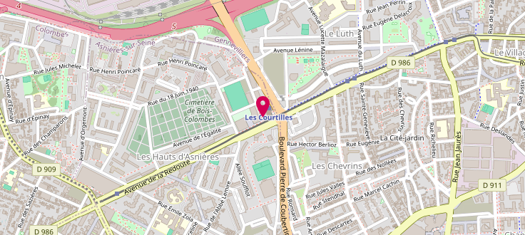 Plan de Centre de protection maternelle et infantile (PMI) - Asnières-sur-Seine - Rue Teddy-Riner, Pmi Pôle Social Départemental<br />
Rue Teddy-Riner, 92600 Asnières-sur-Seine