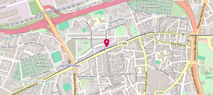 Plan de France services la Poste de Gennevilliers, 1 Avenue du Luth, 92230 Gennevilliers