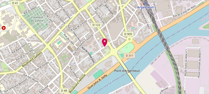 Plan de France Services multisites d&rsquo;Argenteuil &ndash; Orgemont Volembert &ndash; site Maison de quartier Centre-ville Gabriel P&eacute;ri, 7 Rue des Gobelins, 95100 Argenteuil