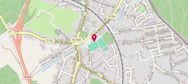 Plan de Centre Médico-Social de Carling, 1, Rue de la Frontière, 57490 Carling