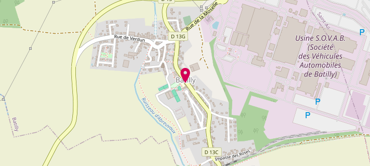Plan de Point d’accueil PMI de Batilly, Mairie<br />
12 Ter Avenue des Tilleuls, 54980 Batilly