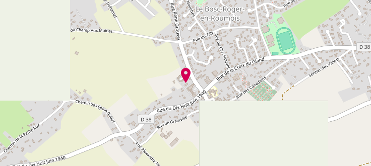 Plan de Centre médico-social de Bosroumois, 1 rue René Grouvel, 27670 Le Bosc-Roger-en-Roumois