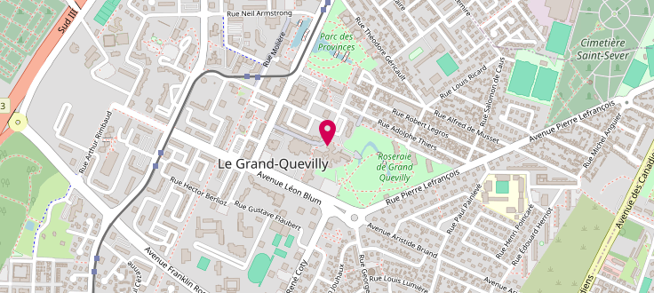 Plan de Centre Médico-Social du Grand Quevilly - Kennedy, 16 Allée des Arcades, 76120 Le Grand-Quevilly