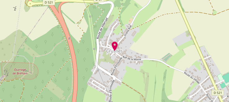 Plan de Point d’accueil PMI de Crusnes, Mairie<br />
2 Rue de la Mairie, 54680 Crusnes